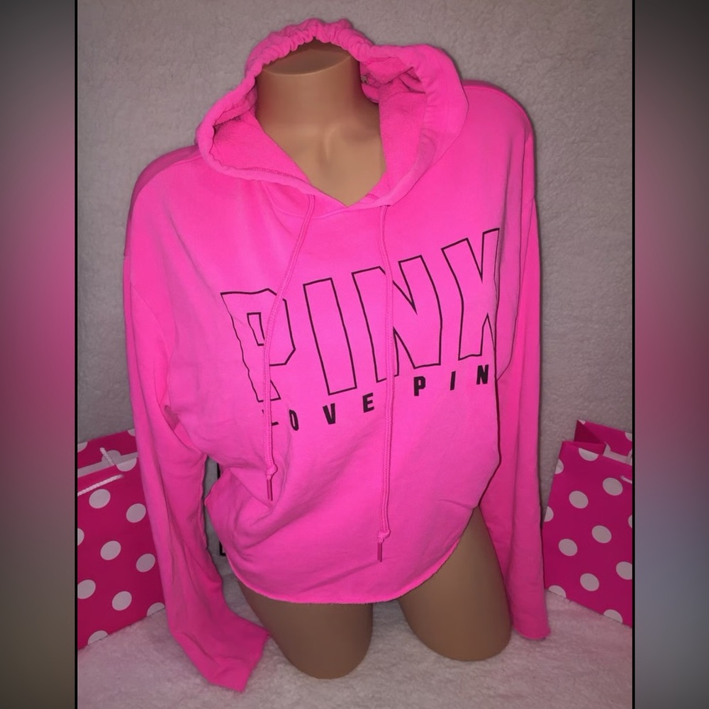 VS Pink Crop Hoodie